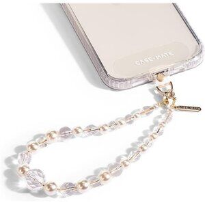 Case-Mate Phone Charm w/ Beaded Pearls & Crystals| Detachable Anti Theft Phone